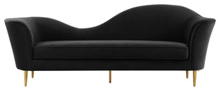 TOV Furniture Plato Black Velvet Sofa