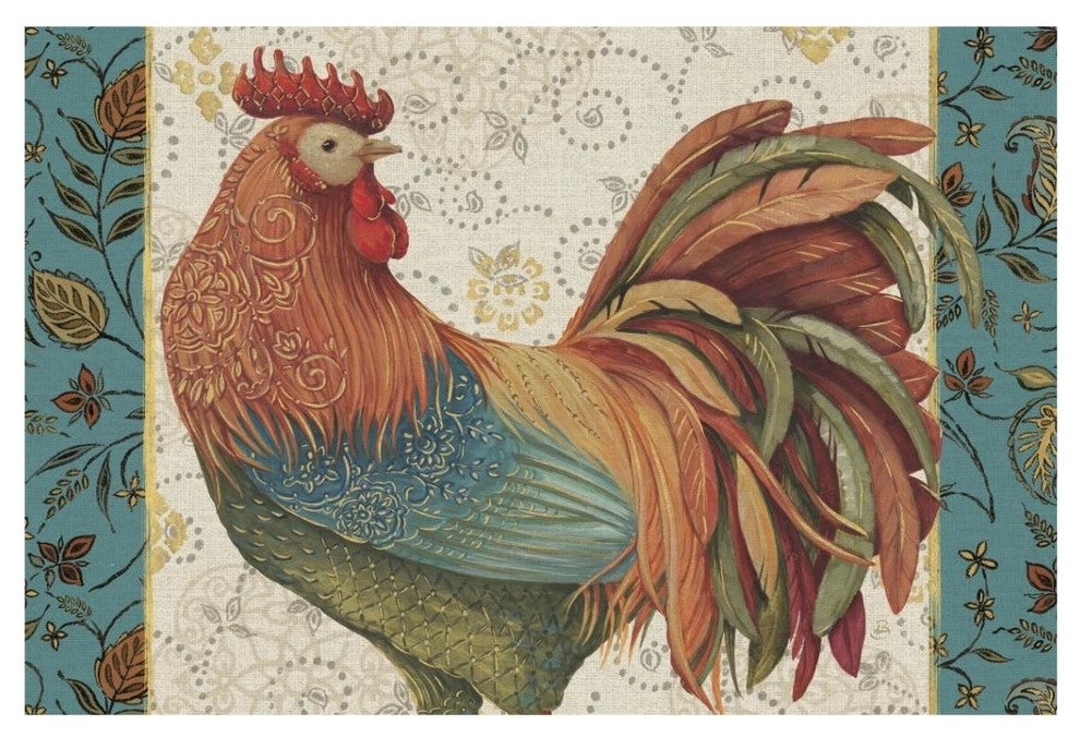 "Rooster_Spice_I_II_III_IVA" Digital Paper Print by Daphne Brissonnet, 20"x14"