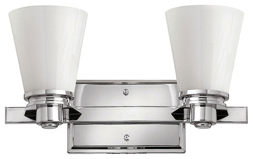 Hinkley Avon Small Two Light Vanity, Chrome