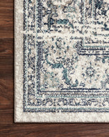 Charcoal/Ivory Joaquin Rug, Lt. Green/Blue, 1'6"x1'6" Sample