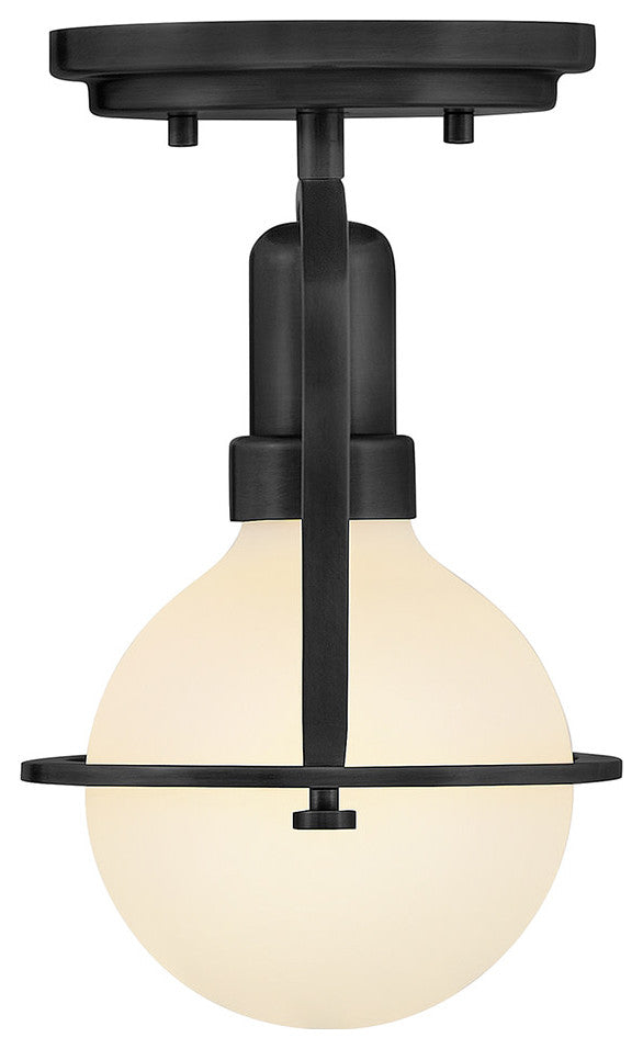 Hinkley Somerset Extra Small Convertible Semi-Flush Mount, Black