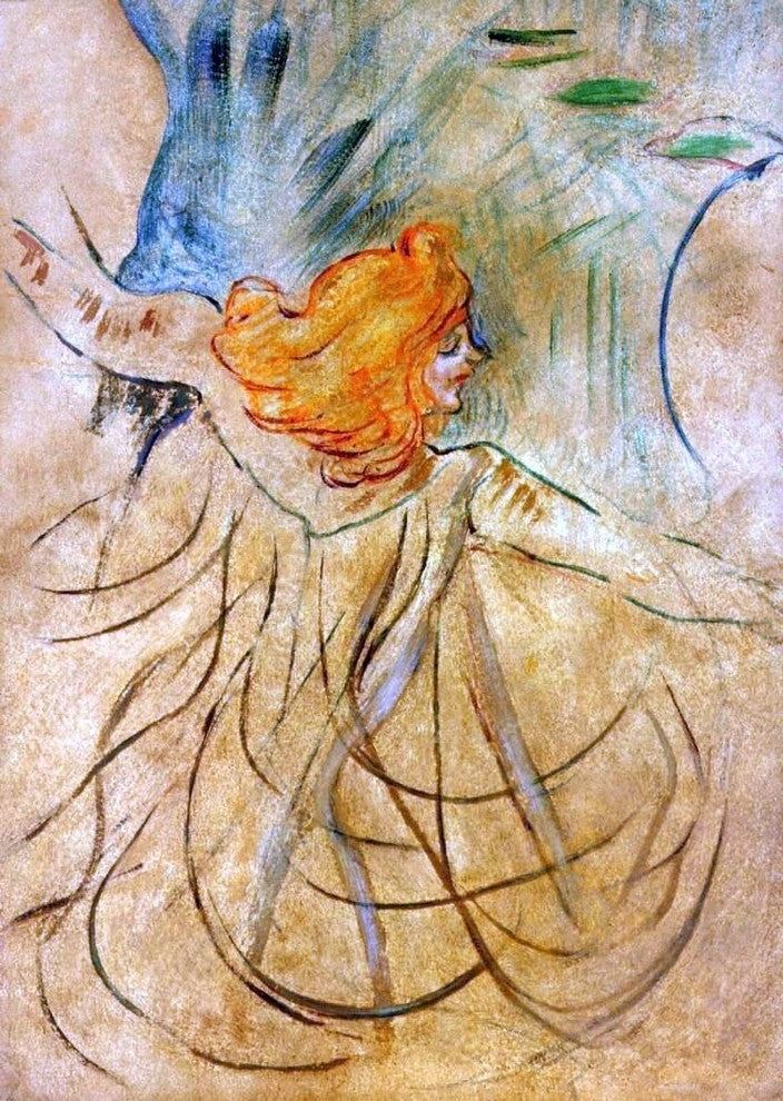 Henri De Toulouse-Lautrec At the Music Hall, Loie Fuller Gallery Wrapped Canvas