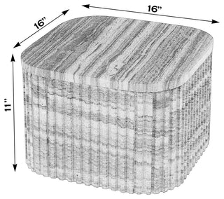 Sylvester 16" W Rectangular Marble Side Table