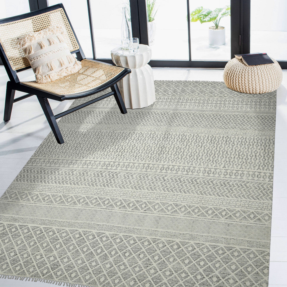 DUNE Denevie Area Rug, Gray, 5' x 7'6", Geometric