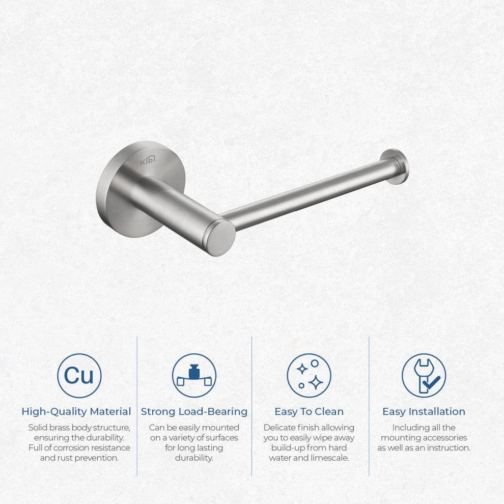 Circular Bathroom Tissue Holder KBA1402, Brush Nickel