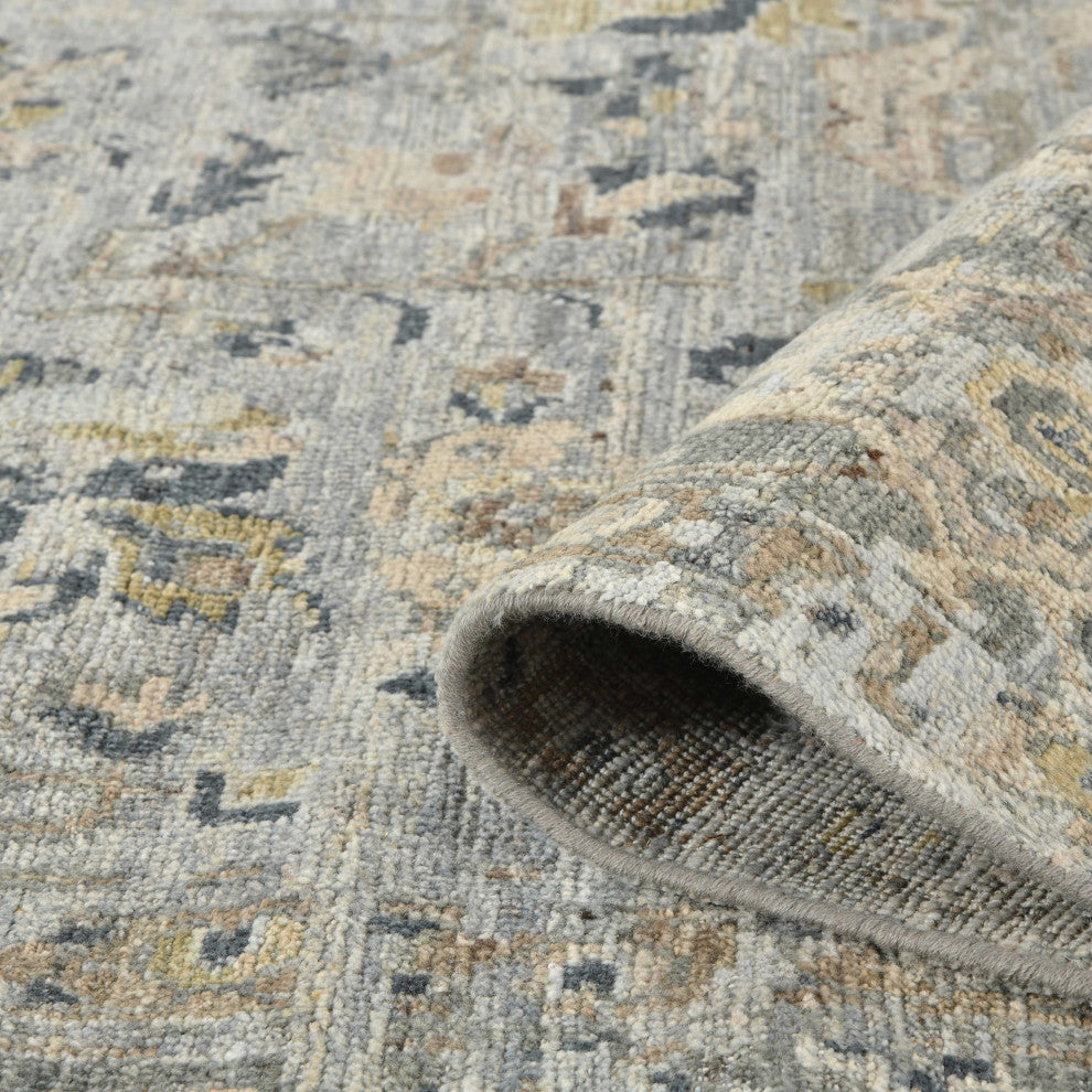 Craft Lena Area Rug, Gray, 9' x 12', Bordered