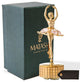 24k Gold Plated Ballet Dancer Wind-Up Music Box Memory