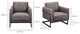 Modern Luxley Club Chair Grey Velvet - Grey