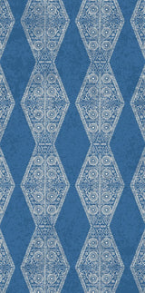 Pyramid Stripe Geometric Print Bath Towel, Blue