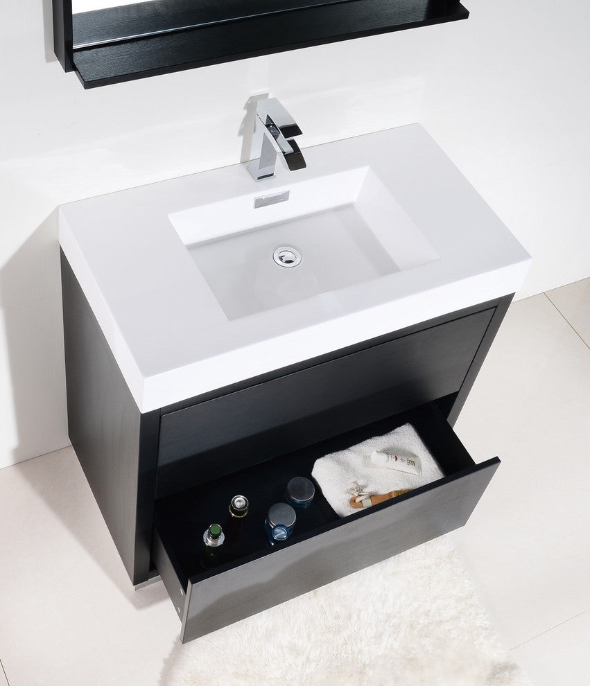 Bliss 40" Free Standing Bathroom Vanity, Black