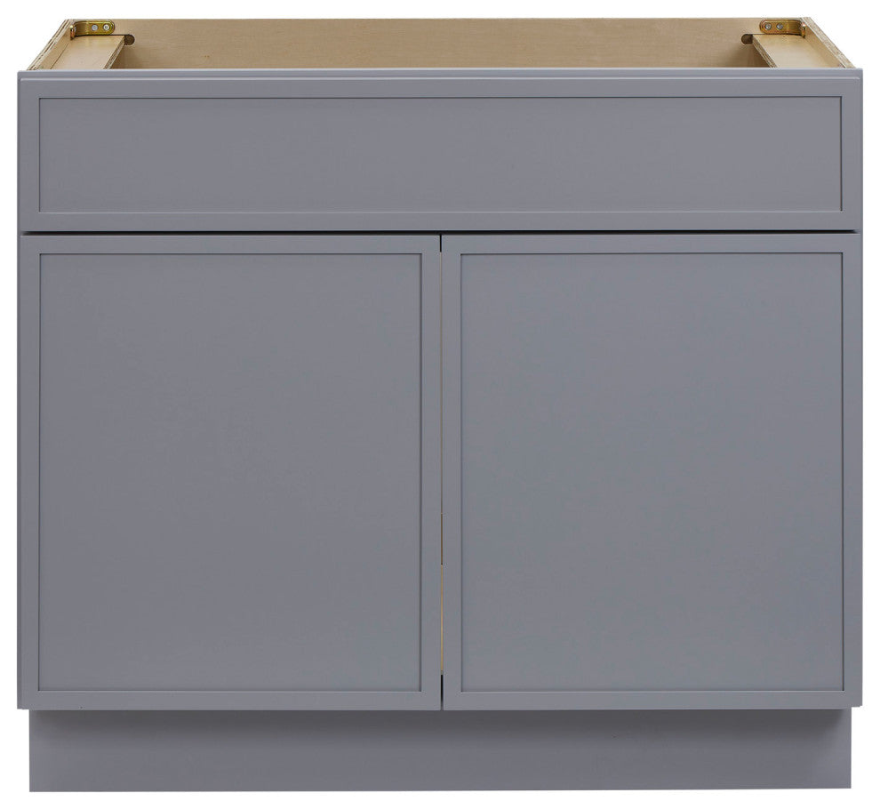 Vanity Art Birch Plywood Single Base Storage Cabinet, Gray, 36"