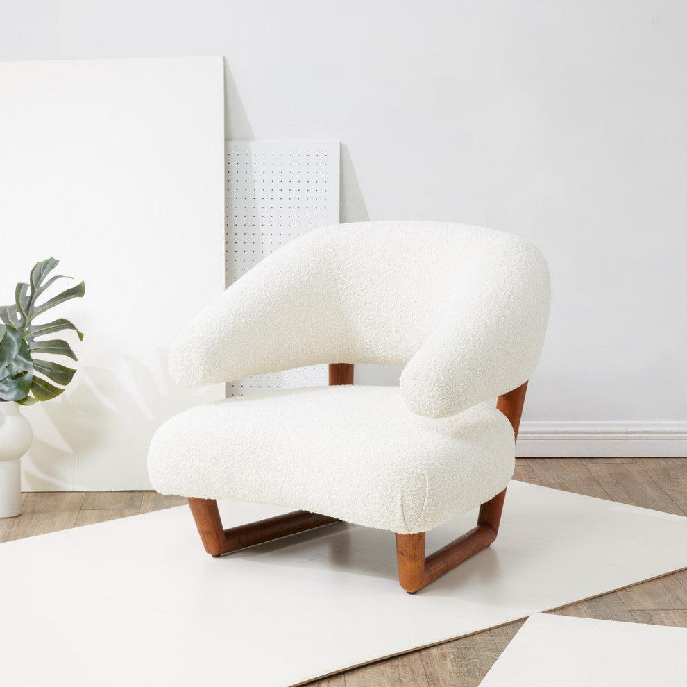 Safavieh Couture Jasmina Wooden Legs Accent Chair