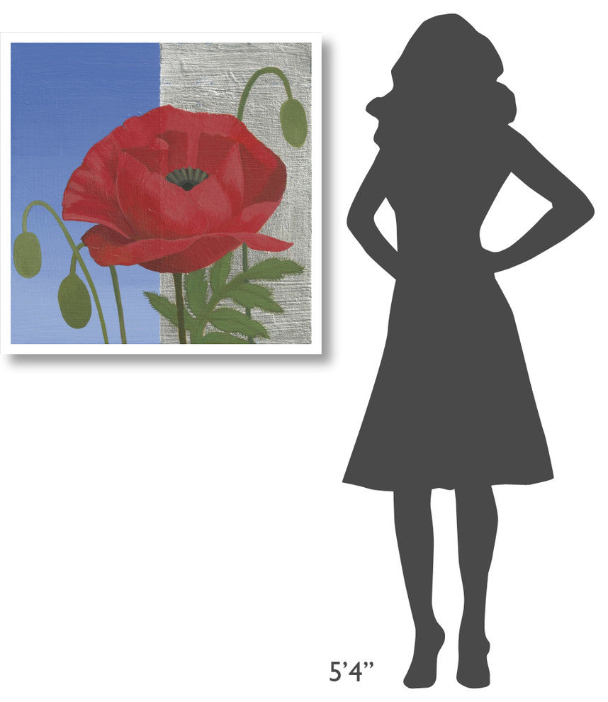 "Poppy" Digital Paper Print by Kathrine Lovell, 32"x32"