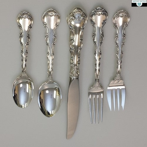 Gorham Sterling Silver Strasbourg 5-Piece Place Set With Place Soup Spoon