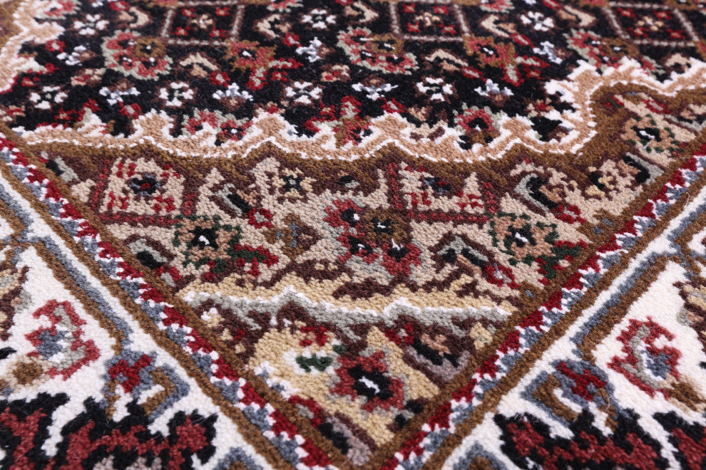 2' 2" X 8' 3" Runner Handmade Persian Tabriz Wool & Silk Rug - Q13043