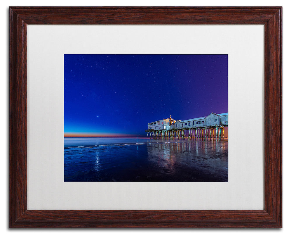 Blanchette Photography 'Lights of Dawn', Wood Frame, White Matte, 20"x16"