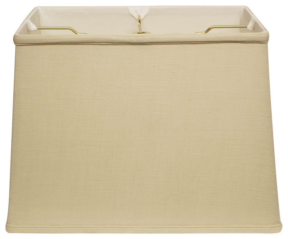 18" Pale Brown Throwback Rectangle Linen Lampshade