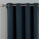 Solid Grommet Top Thermal Insulated Blackout Curtains, Navy, 63"