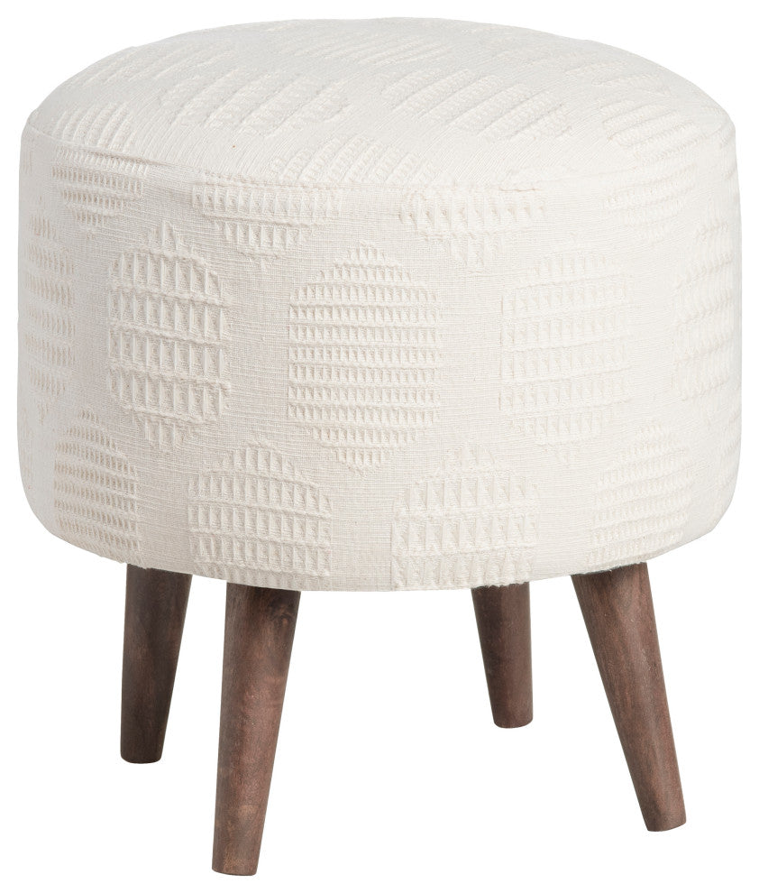 Anya Cream Round Stool