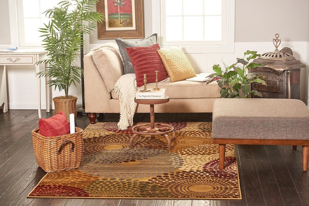 Unique Loom Beige Barista Java 2' 2 x 3' 0 Area Rug