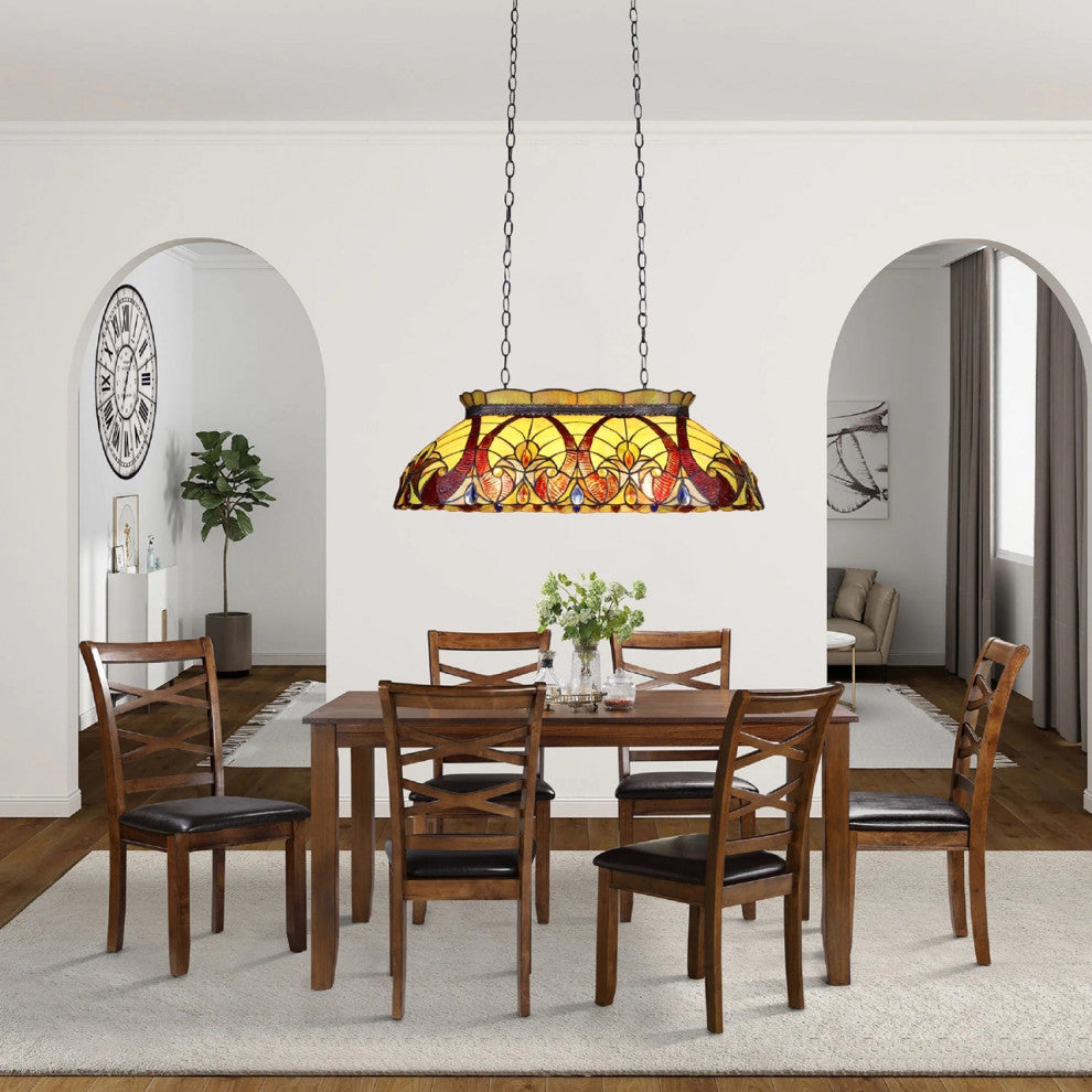 CHLOE Lighting CH38632AV28-IL3 ADIA Victorian Dark Bronze 3 Light Island Pendant