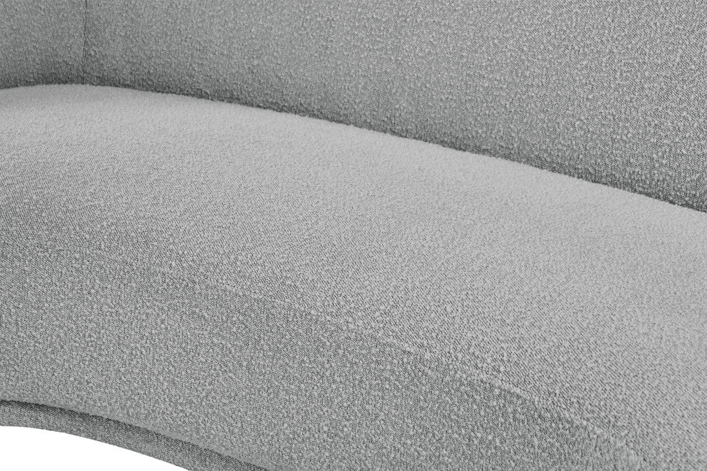 Hyde Boucle Fabric Upholstered, Grey, Sofa