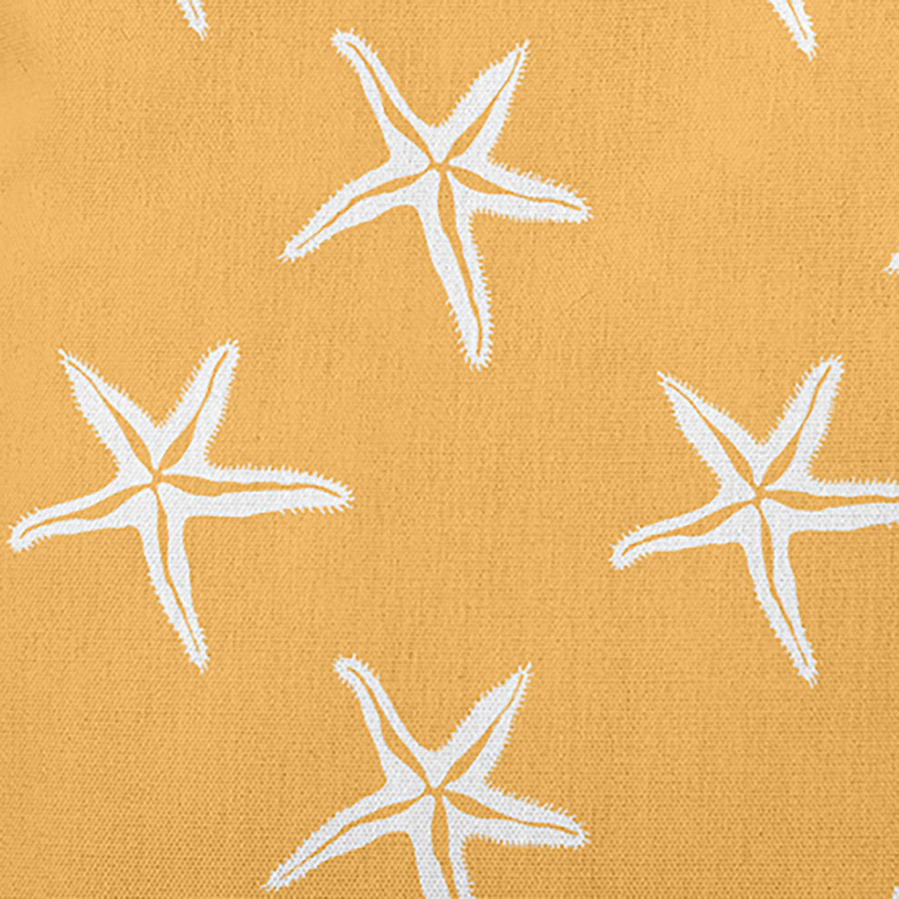 Starfish Polyester Indoor Pillow, Egg Yolk Yellow, 14"x20"