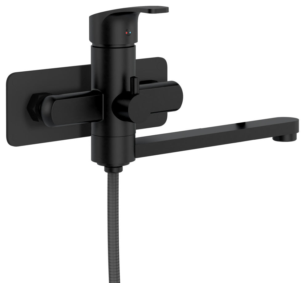 Wall Mounted Tub Filler, Matte Black