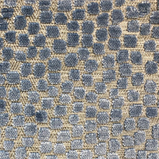 Dusky Gem Blue and Silver Luxury Throw Pillow, 16"x16"