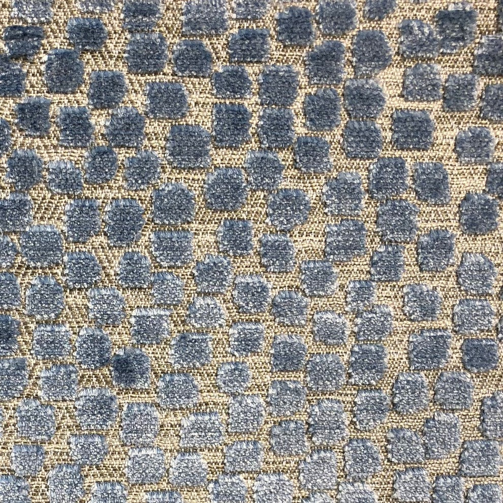 Dusky Gem Blue and Silver Luxury Throw Pillow, 16"x16"