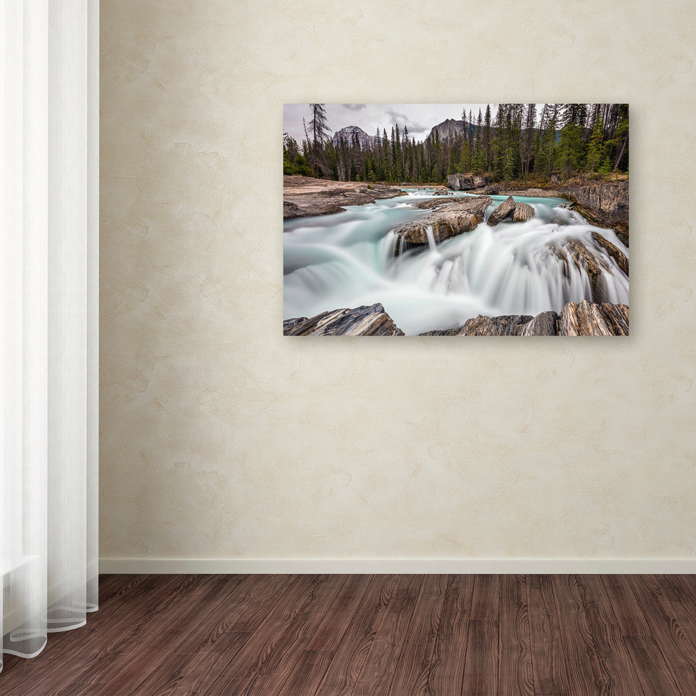 Pierre Leclerc 'Kicking Horse Cascades' Canvas Art, 19x12