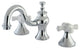 Kingston Brass Widespread Bathroom Faucet With Brass Pop-Up, Polished Chrome