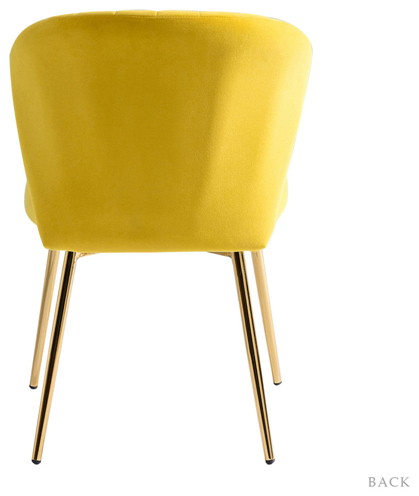 Milia Dining Chair Set of 4, Yellow