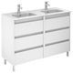 Unit 48" Sansa 3 DR Grey with double basin, White