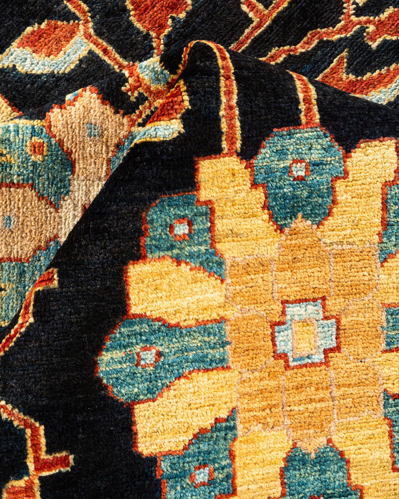 Eclectic, One-of-a-Kind Hand-Knotted Area Rug Blue, 9'2"x11'8"
