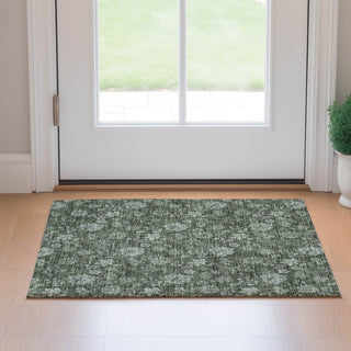 Premium Machine Washable Mayfield AMF680 Olive 1'8" x 2'6" Rug