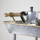 3 Tier Galvanized Metal Bar Cart Shelf on Wheels
