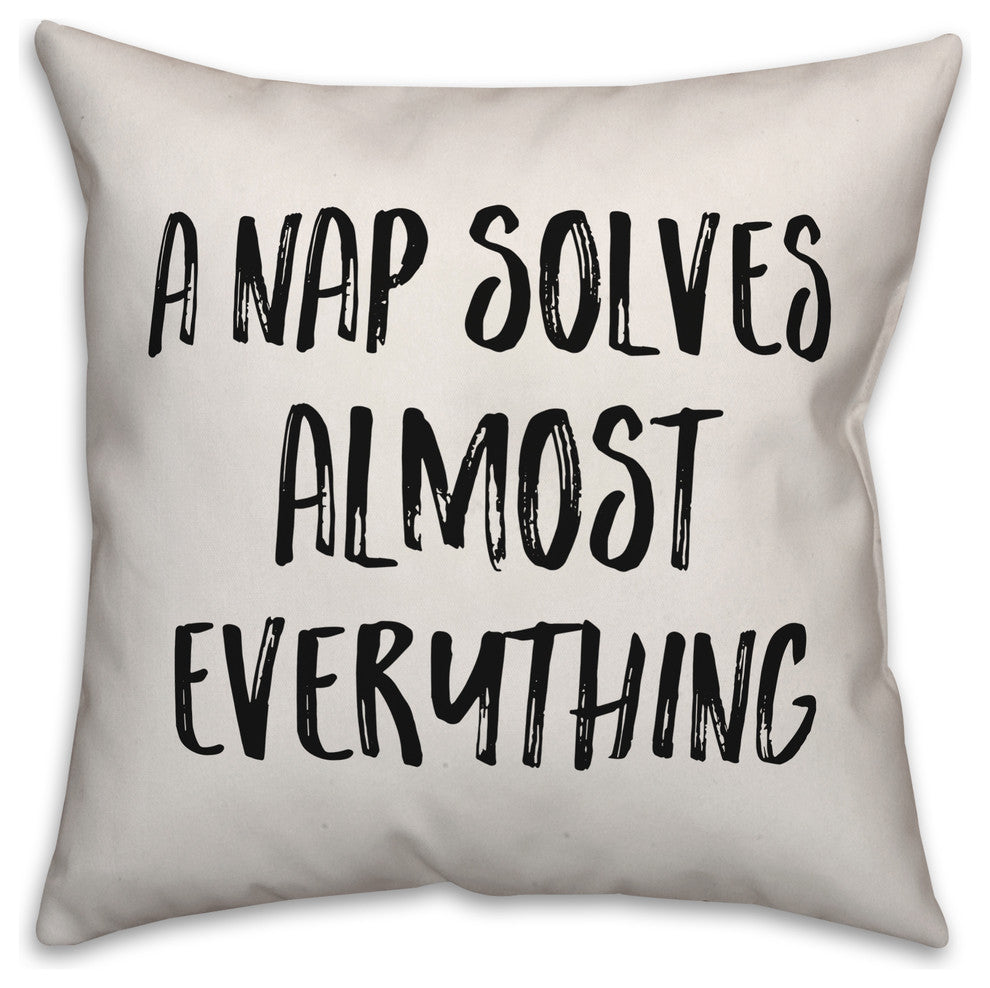 A Nap Solves Almost Everything, Throw Pillow, 16"x16"
