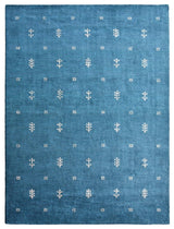 HAND KNOTTED LOOM SILK ECO-FRIENDLY RUGS-6'x9',Rectangle,Blue White,Contemporary
