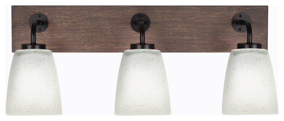 Oxbridge, Bath Bar, Matte Black & Painted Distressed Metal, 4.5" White Muslin