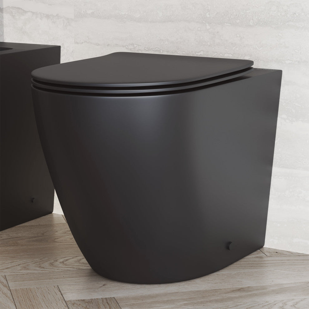 St. Tropez Back to Wall Toilet Bowl, Concealed Tank Not Included, Sm-Wt514mb
