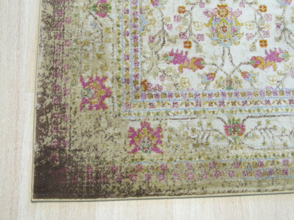 Ivory Bohemian Abstract Capella Area Rug
