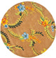 Safavieh Soho Soh734A Floral Rug, Brown/Multi, 6'0"x6'0" Round