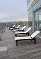 Leeward Sling Stackable Outdoor Chaise Lounge, James/Black