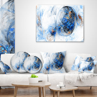 Colored Smoke Dark Blue Abstract Throw Pillow, 18"x18"