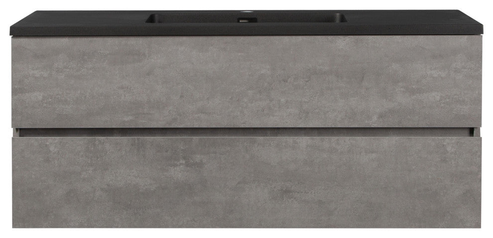 Bridgeport Wall Mounted Vanity Set With Cabinet and Integrated Basin, 48"