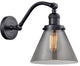 INNOVATIONS LIGHTING 515-1W-BK-G43-LED Large Cone 1 Light Sconce