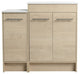 36 inch Plywood Freestanding Bathroom Vanity Set with Integrated Ceramic Sink
