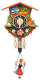 Engstler Key Wound Clock- Girl On Swings- Mini Size