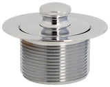 Direct Connect Overflow With Tip-Toe Trim And 2-Hole Overflow Cover, Polished Chrome